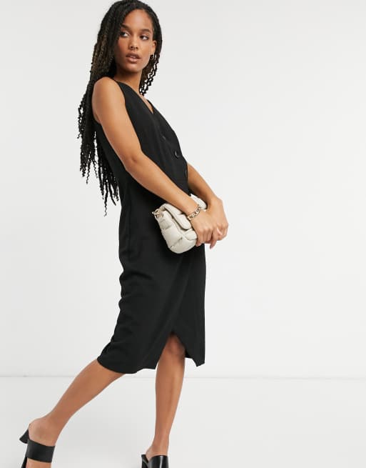 Wrap cheap pinafore dress