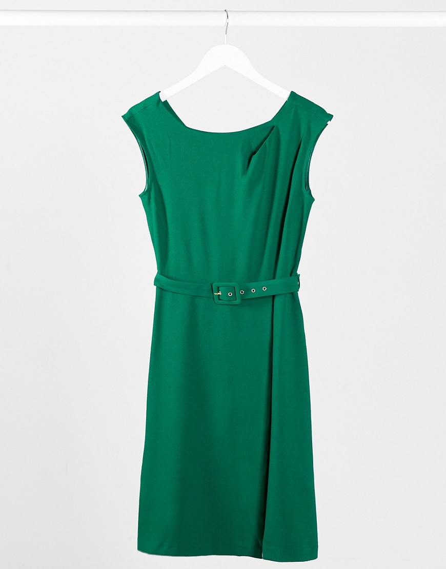Closet London Closet Wrap Skirt A-line Dress In Green
