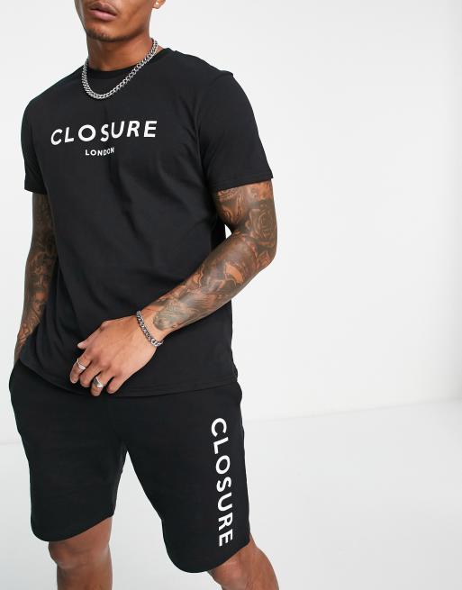 Closure - Shorts med logoprint i sort - Del af sæt, 3 af 4