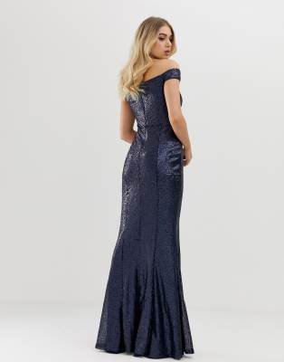 thigh split sequin dress