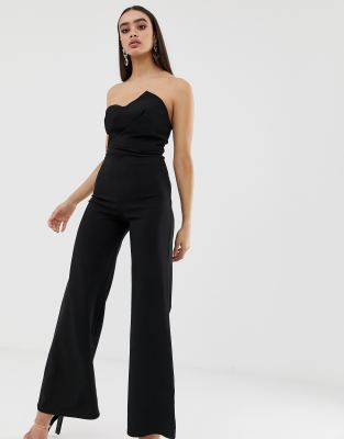 crepe wide leg jumpsuit