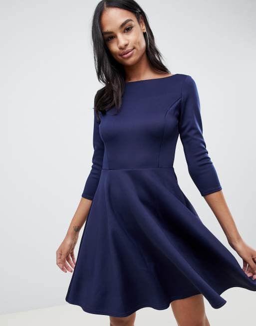 Club L bardot fit n flare dress | ASOS