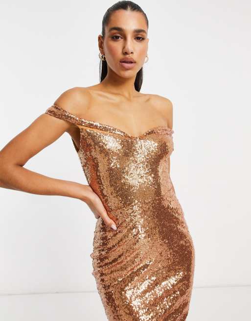 Club l hotsell gold dress