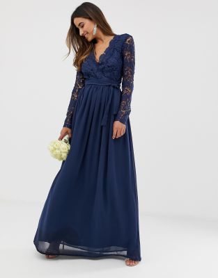 long sleeve crochet maxi dress