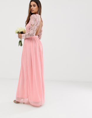 bridesmaid long sleeve maxi dress