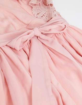 tropical print bridesmaid dresses Women's Paradise Calling Peach Multi Beaded Strap Maxi Dress | Color: Orange | Size: S Color:Cosmic Christening_Dress Montana Dress Co - Tied halter straps with