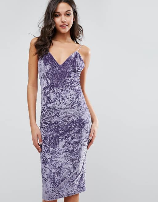 Purple crushed 2024 velvet dress