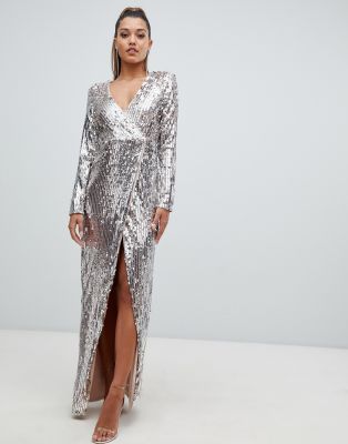 robe sequin cache coeur