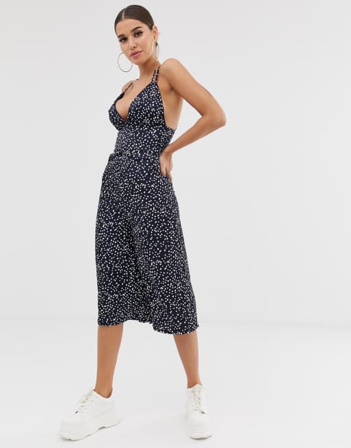 Club L Jumpsuit Mit Hosenrock Und Doppeltrager Asos