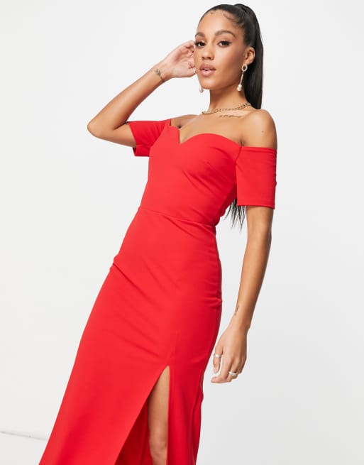 Bardot split maxi store dress