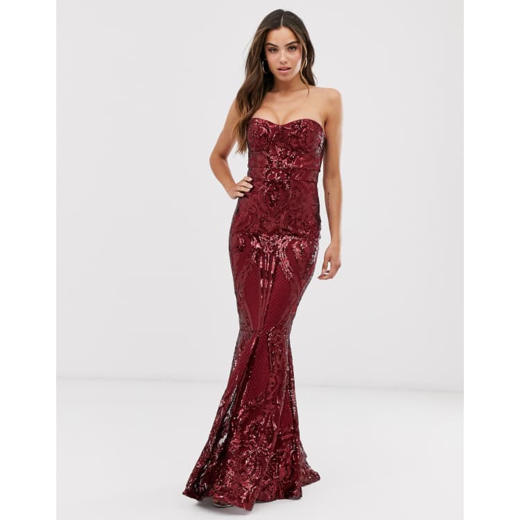 Club l discount sequin maxi dress