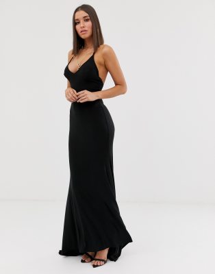 topshop cross back fishtail maxi dress