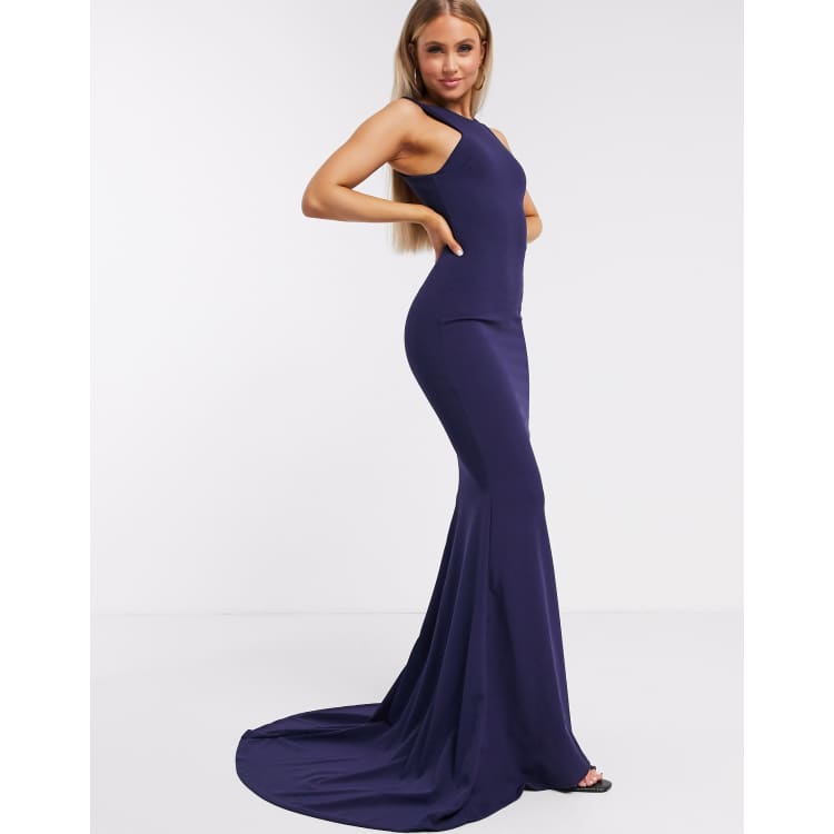 Club l sale navy maxi dress