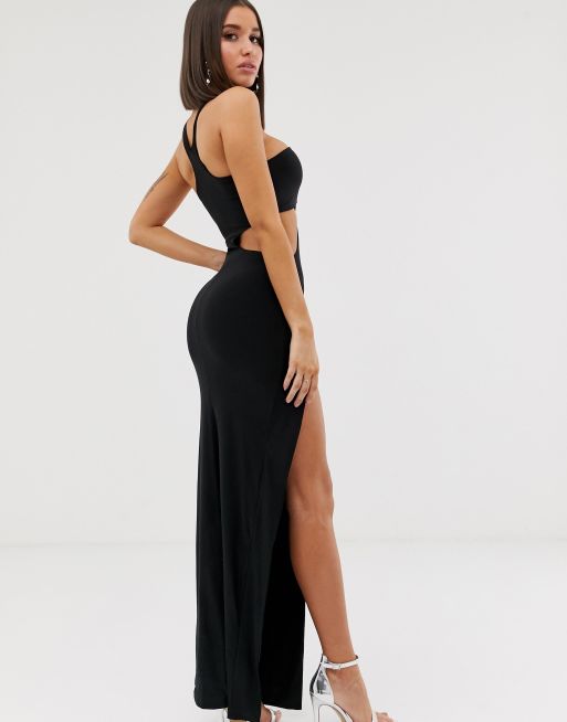 Cut out maxi dress with 2024 thigh split