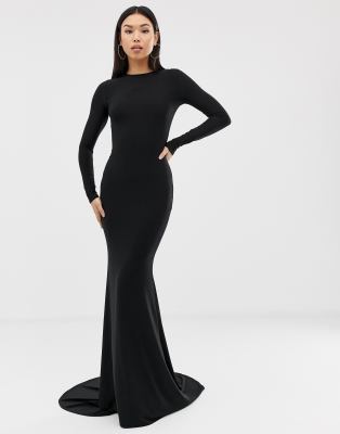 club l london fishtail maxi dress