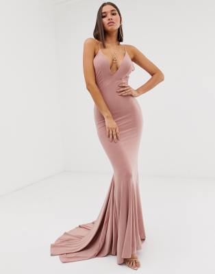 club l fishtail maxi dress