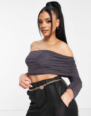 bardot cold shoulder top