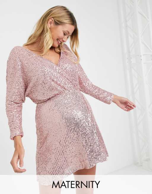 Asos sequin shop maternity dress