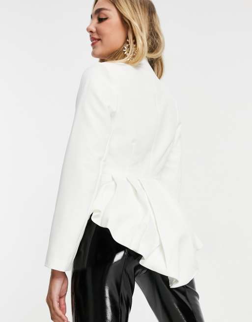 White peplum jacket sale