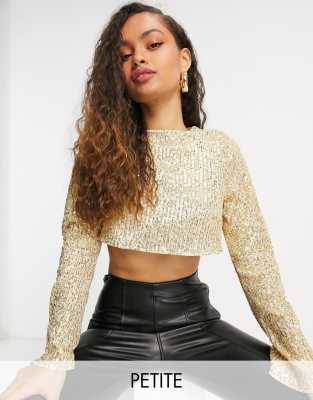 petite sequin tops