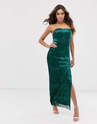 sequin cami midi dress by club l