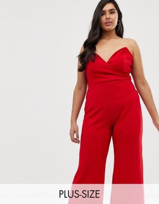 plus size bandeau jumpsuit