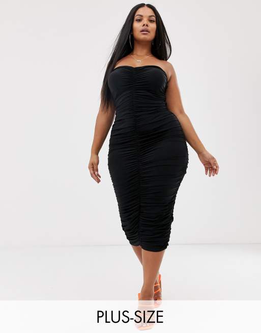 Plus size store bandeau dress