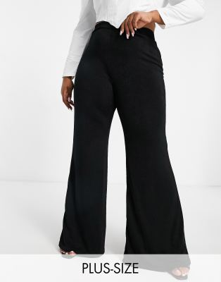 plus size high waisted flare pants