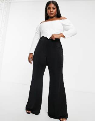 high waisted flare pants plus size