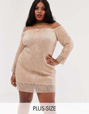 plus size sequin mini dress