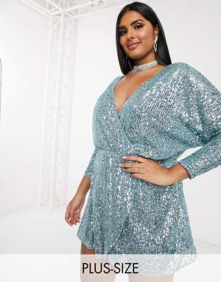 pale blue sequin dress