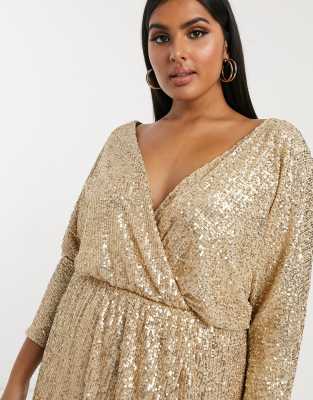 club london gold sequin dress