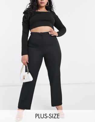 plus size cigarette trousers