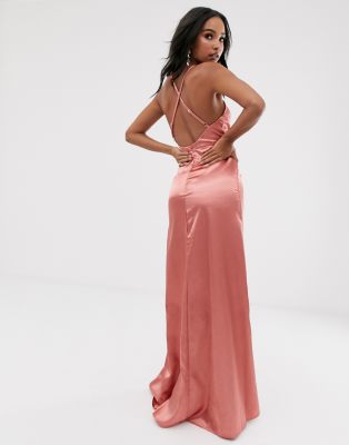 rose pink maxi dress