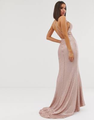 sequin cami maxi dress