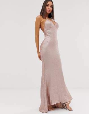 club l london fishtail maxi dress