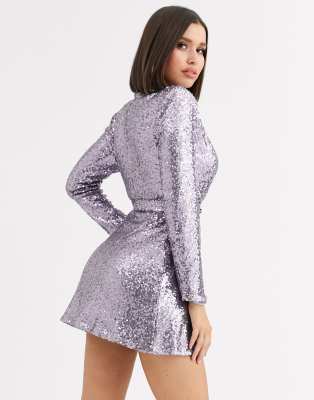 asos sequin tux dress