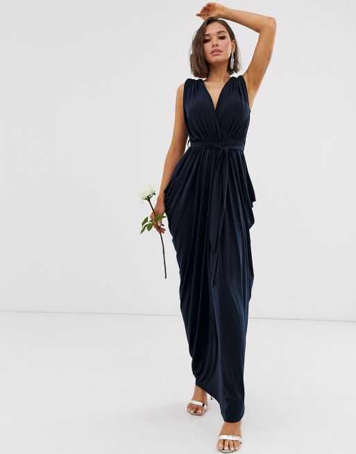Club L London slinky cowl back bridesmaid maxi dress | ASOS