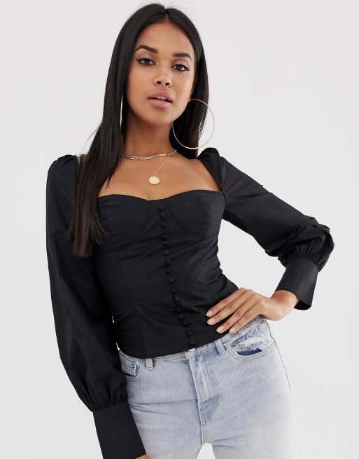 button through t shirt
