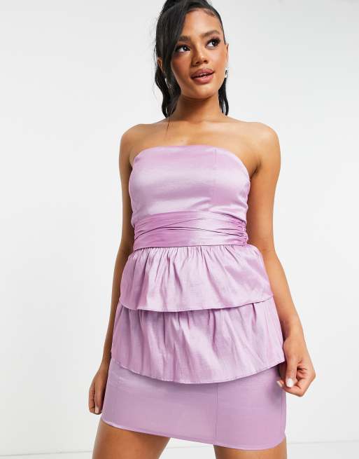 Strapless store peplum dress