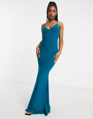 Teal shop fishtail dress