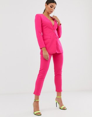 hot pink cigarette trousers