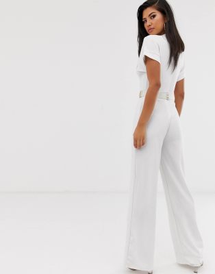 white trouser jumpsuit