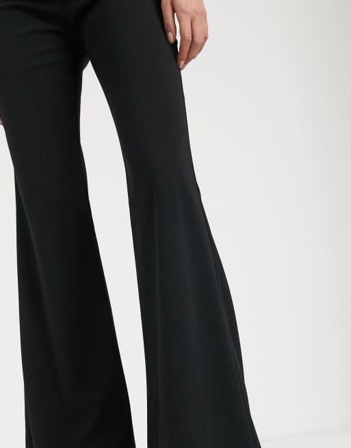 Club L London Tall high waist bootcut pants in black