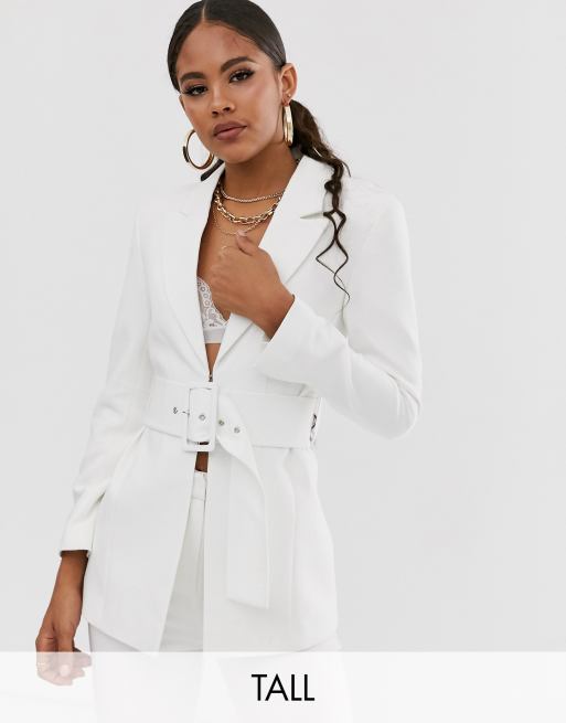 White blazer clearance longline