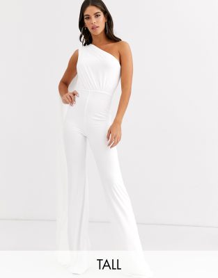 white one shoulder jumpsuit