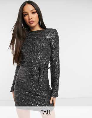 sequin mini shift dress