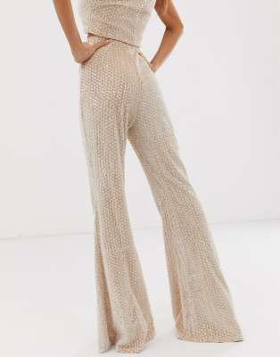 cream velvet pants