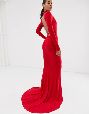 club l red maxi dress