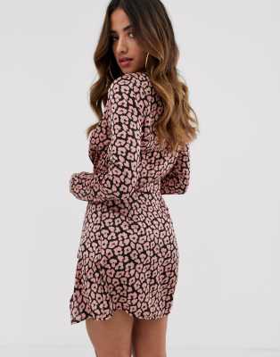 leopard print dress long sleeve